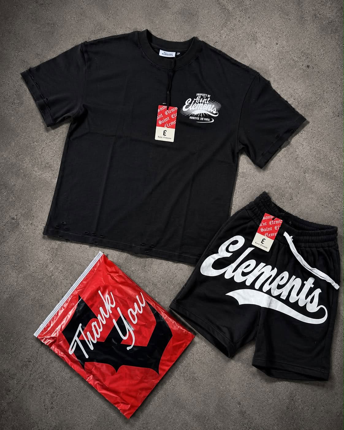 Elements Distressed Summer Set – Black